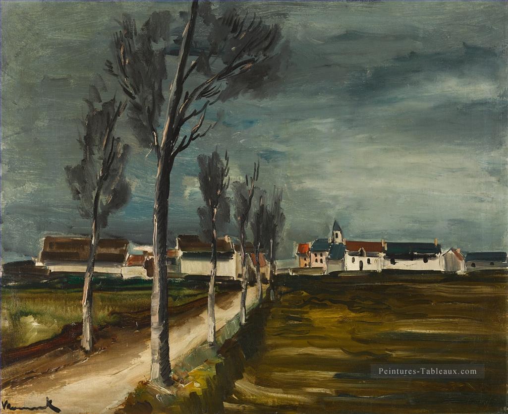 THE ROAD IN FLANDERS Maurice de Vlaminck planifie des scènes de paysage Peintures à l'huile